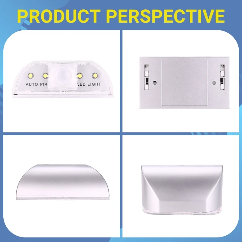 LICE-4 LED Auto PIR อินฟราเรดไร้สายประตู Keyhole Motion Sensor โคมไฟแสง