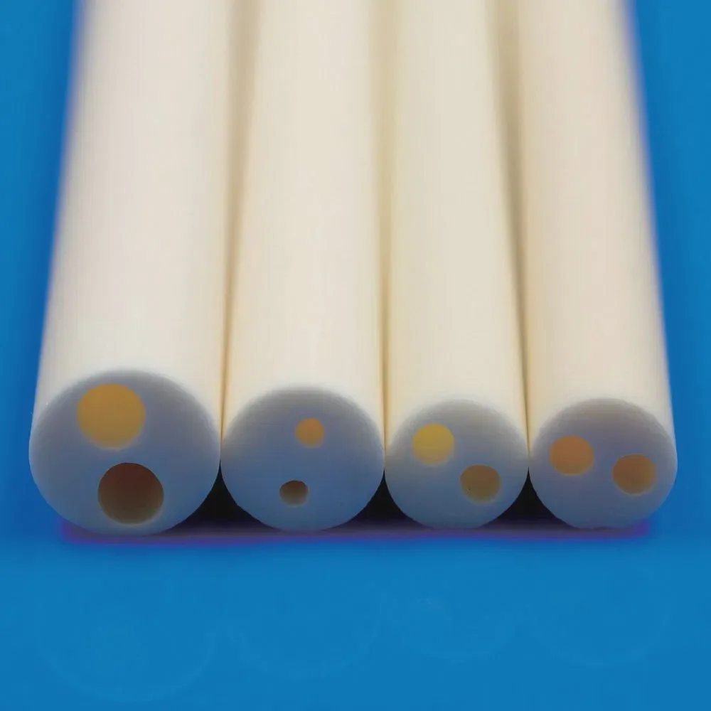 High Temperature Furnace Tube Ceramic Flange with 3 Bores Insulators and Good Thermostability - OD*ID=3*0.5mm