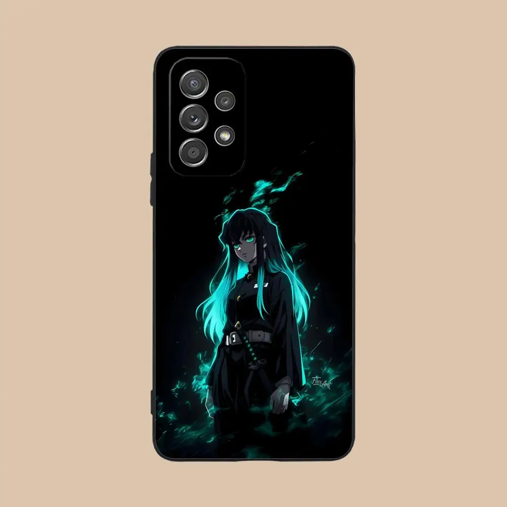 شيطان القاتل Muichiro قضية الهاتف لسامسونج غالاكسي A73 72 71 70 56 55 54 53 52 36 35 34 23 16 15 5G الطباعة الملونة جميلة #6