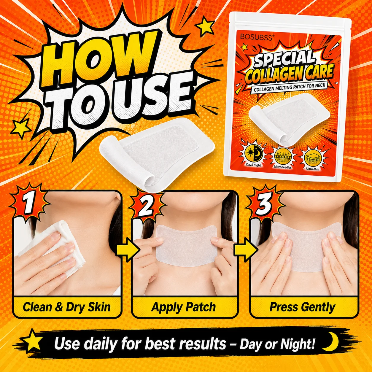 5PCS Neck Beauty Patch Soft Neck Care Patch Lightweight Neck Area Patch For Women Daily Beauty Routine