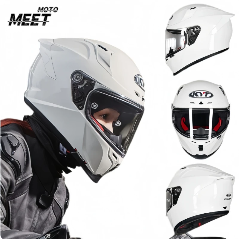 KYT R2R Motorcycle Helmet Road Racing Double Visor Helmets DOT ECE2206 Casco KYT Double D Visor Lock for Honda 500RR Capacete