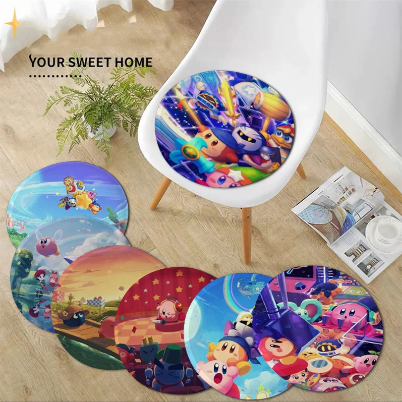 Cartoon Cute K-Kirby Cushion Mat European Stool Pad Patio Home Kitchen Office Chair Seat Cushion Pads Sofa Seat 40x40cm Chair