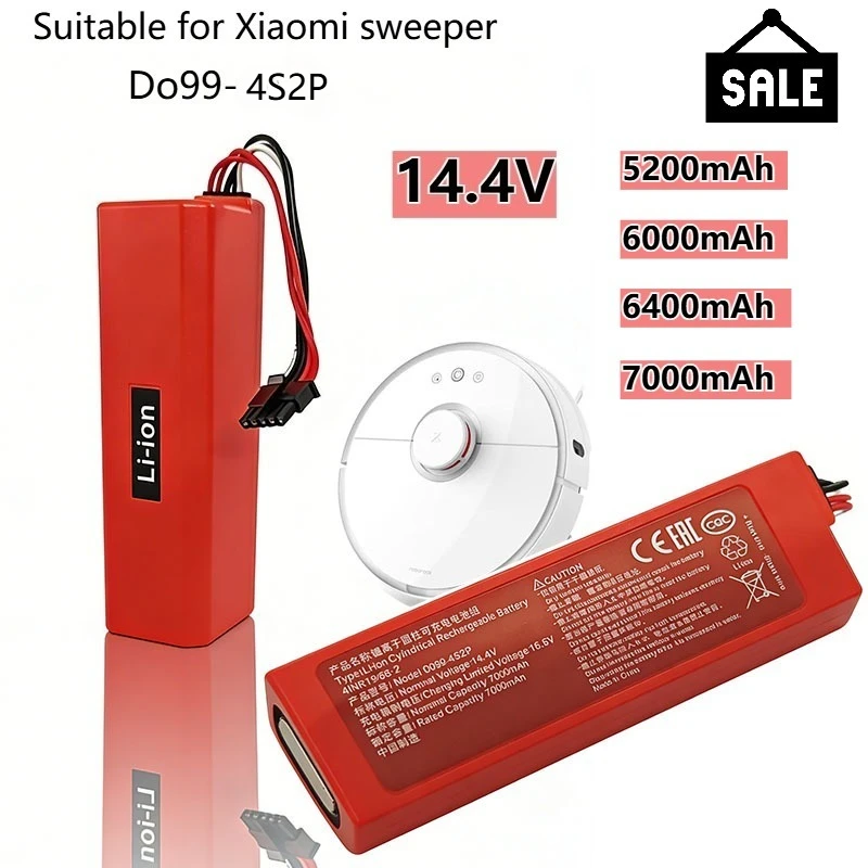 

Suitable for Xiaomi sweeper 14.4V-5200mAh/6000mAh/6400mAh/7000mAh/Suitable for Do99-4s2p/MJSTS1/MJSTS/MOP2PRO/MJSTP