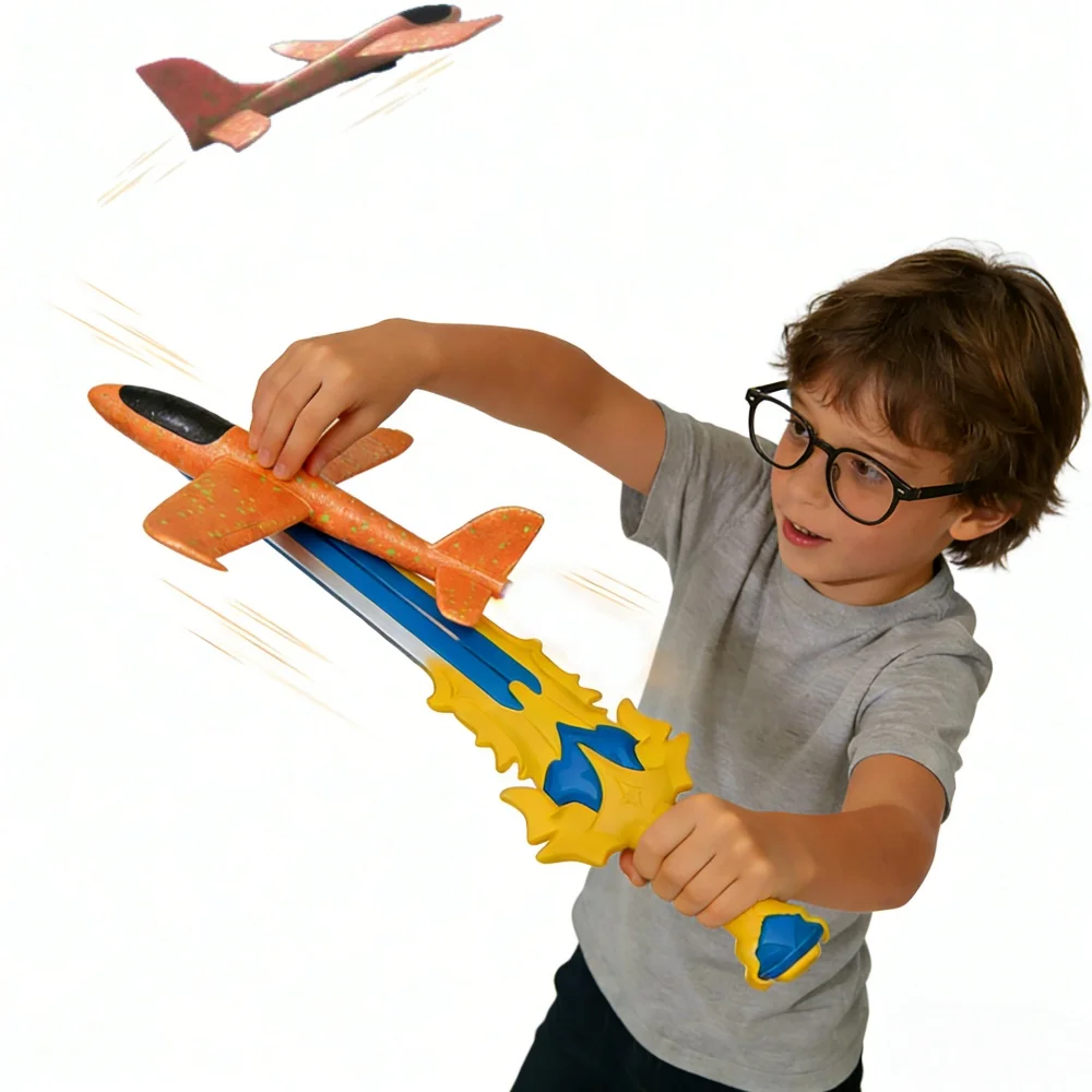 

Outdoor sports foam plane launcher glider parent-child interaction friend gift