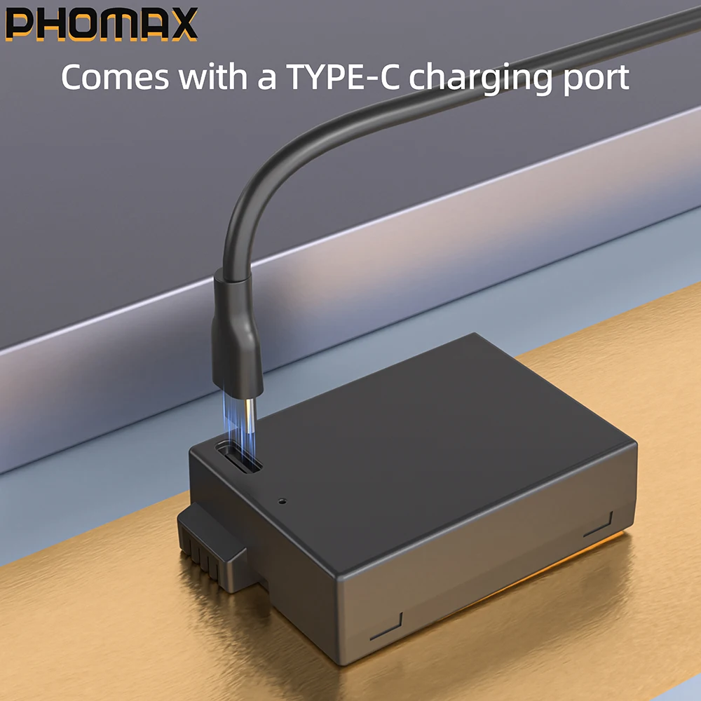 

PHOMAX LP-E8 LP E8 Battery With Type-C Cable For Canon Rebel T3i T2i T4i T5i 600D 550D 650D 700D Kiss X5 X4 Kiss Digital Camera