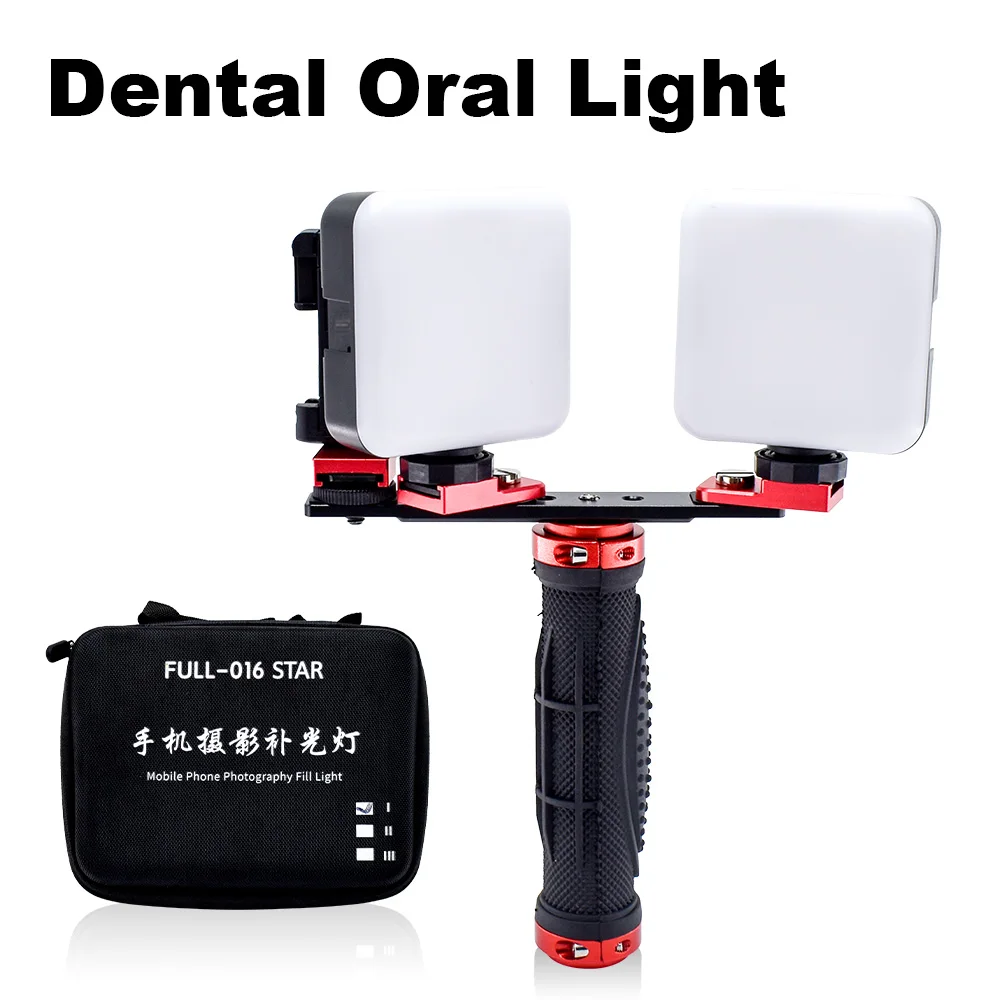 

LED Phone Light for Pictures with the Handheld Tripod, Portable Ring Light for Dentist Oral Photography