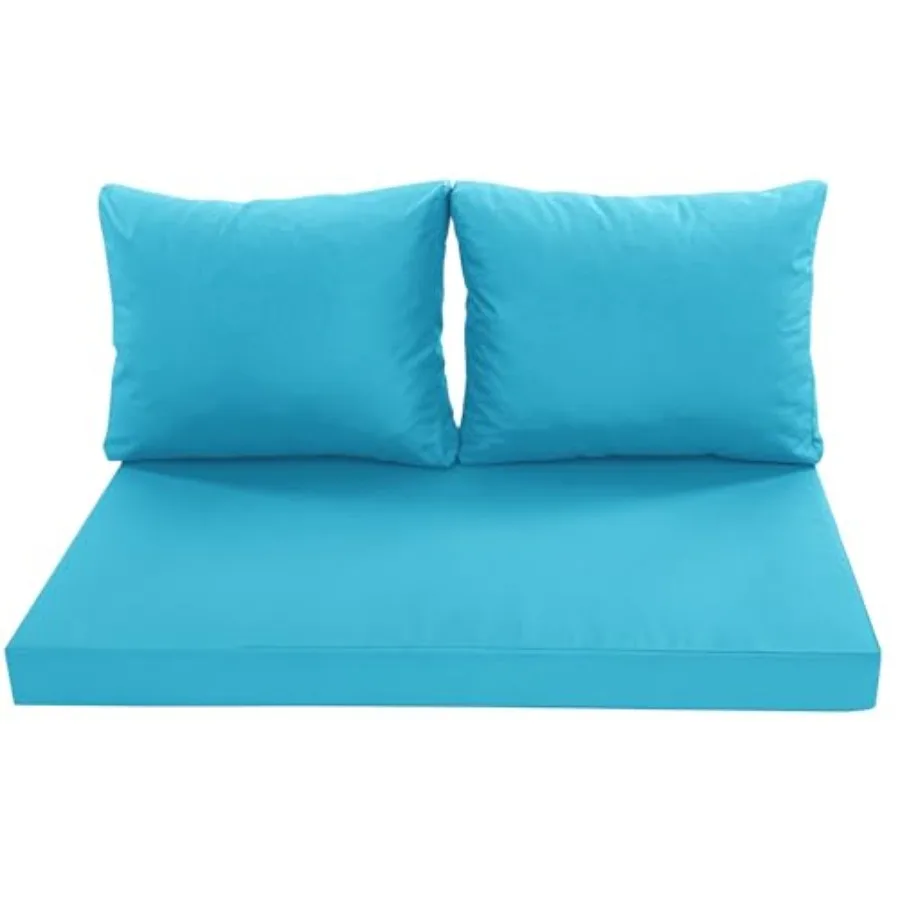 Outdoor Loveseat Cushions for Patio Furniture Waterproof Weather and Fade Resistant Seat and Backrest Cushion Set with Removabl