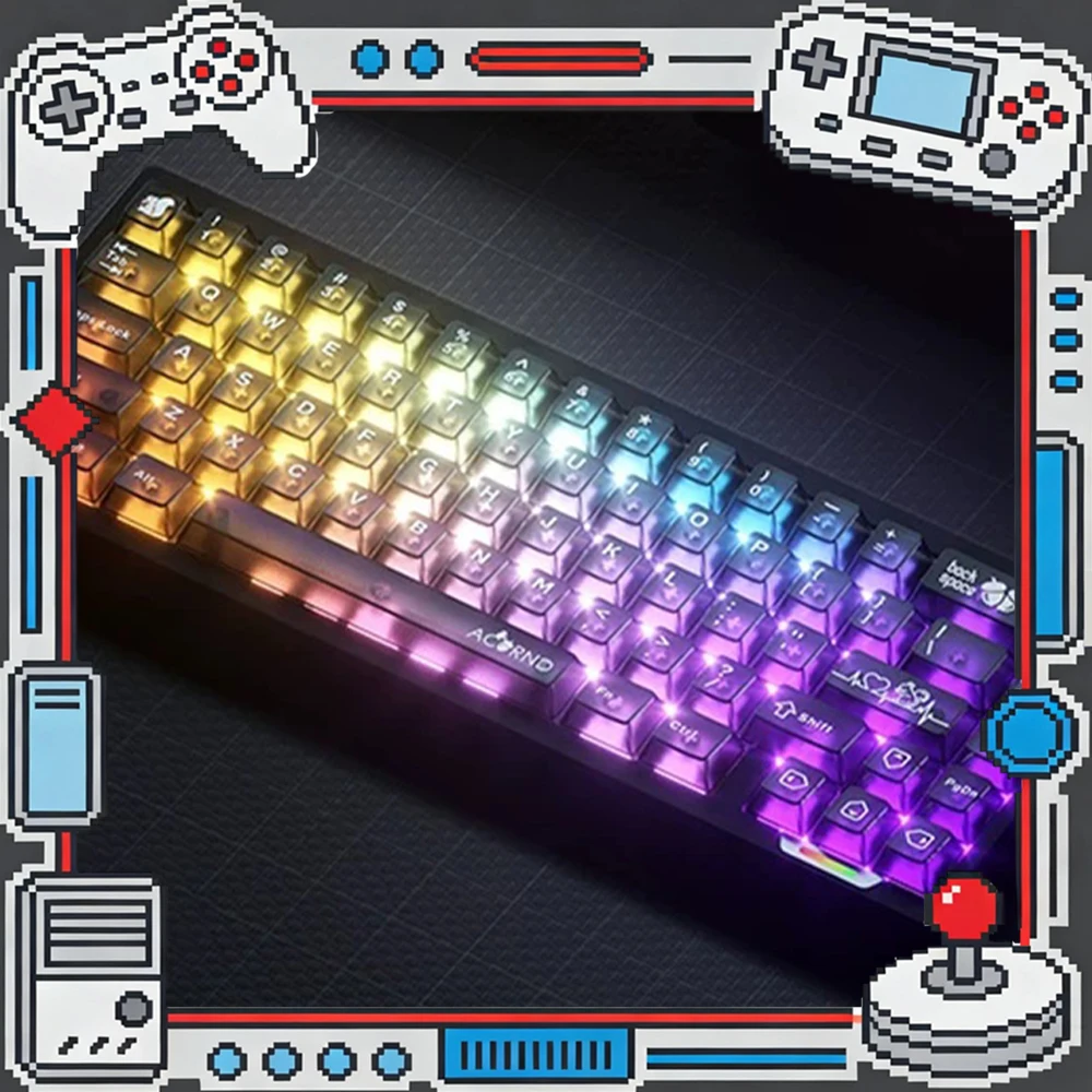 WEIKAV lucky65v3 Wireless Keyboard GASKET Structure Of Silica Gel Particles Gaming Keyboard Three-Mode Connection VIA Drive Gift