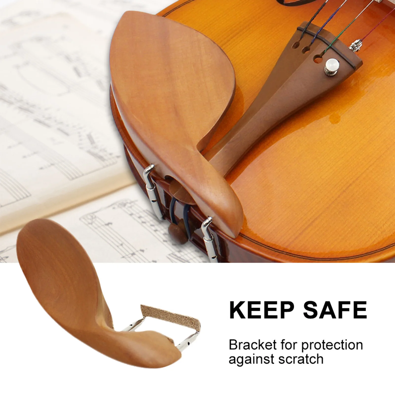 

Деревянный кронштейн для подбородка в форме ушка с винтами, аксессуары для скрипок 3/4 4/4