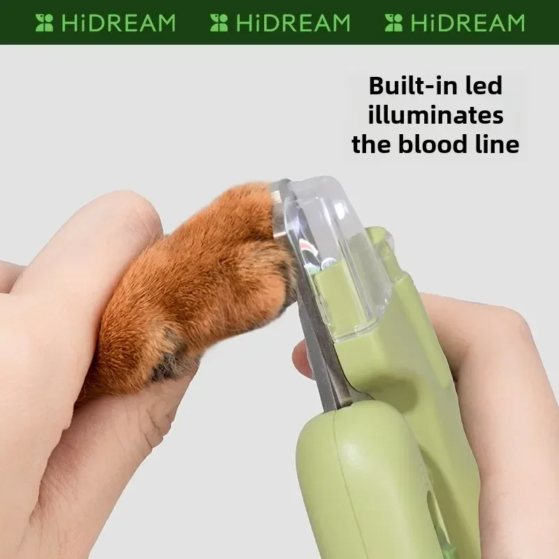 HiDREAM-Nail Clipper with LED Light for Dog and Cat, Nail Cutter, Pet Supplies