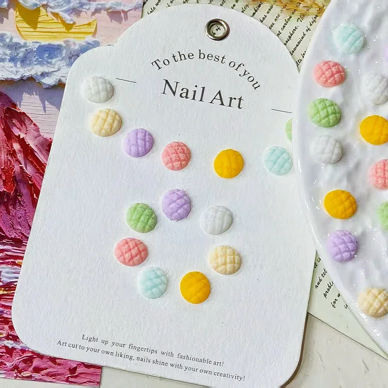 Mini 11×9mm Sugar Pineapple Bun Fake Bread Resin Decor Multi-use DIY Charms For Nail Art Slime Doll House Miniature Crafts