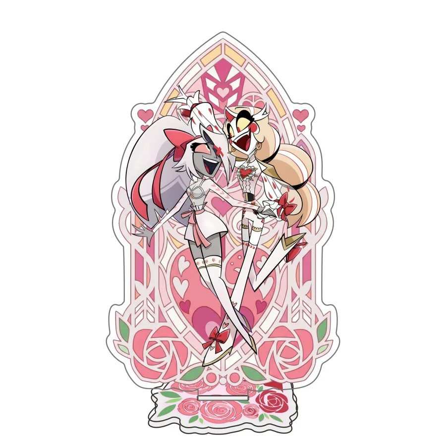 Hazbin Hotel Vox Figure Acrylic Stand Alastor Standing Plate Alastor Acrylic Ornaments Vaggi Desk Decor Collectible Gift Key