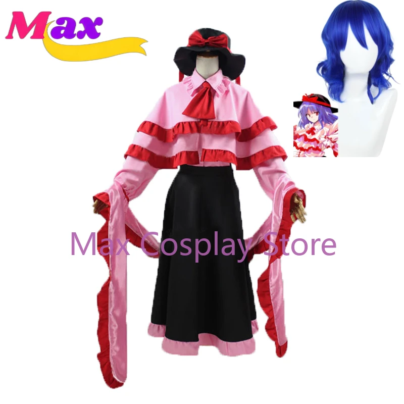 Max Cos Touhou Project Nagae Iku Cosplay Costume with hat Custom Made for Christmas Customized size