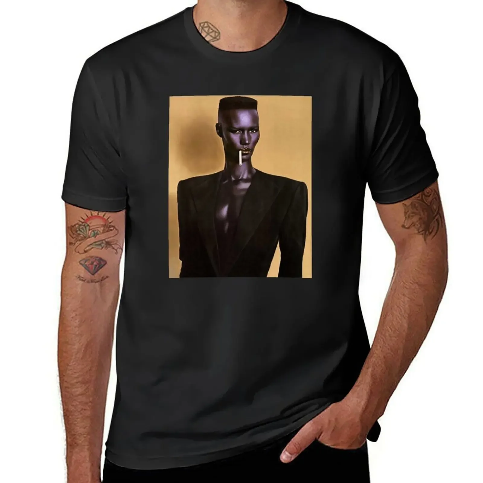 

Grace Jones T-Shirt tops essential t shirt oversized vintage graphic tee Men's t-shirt