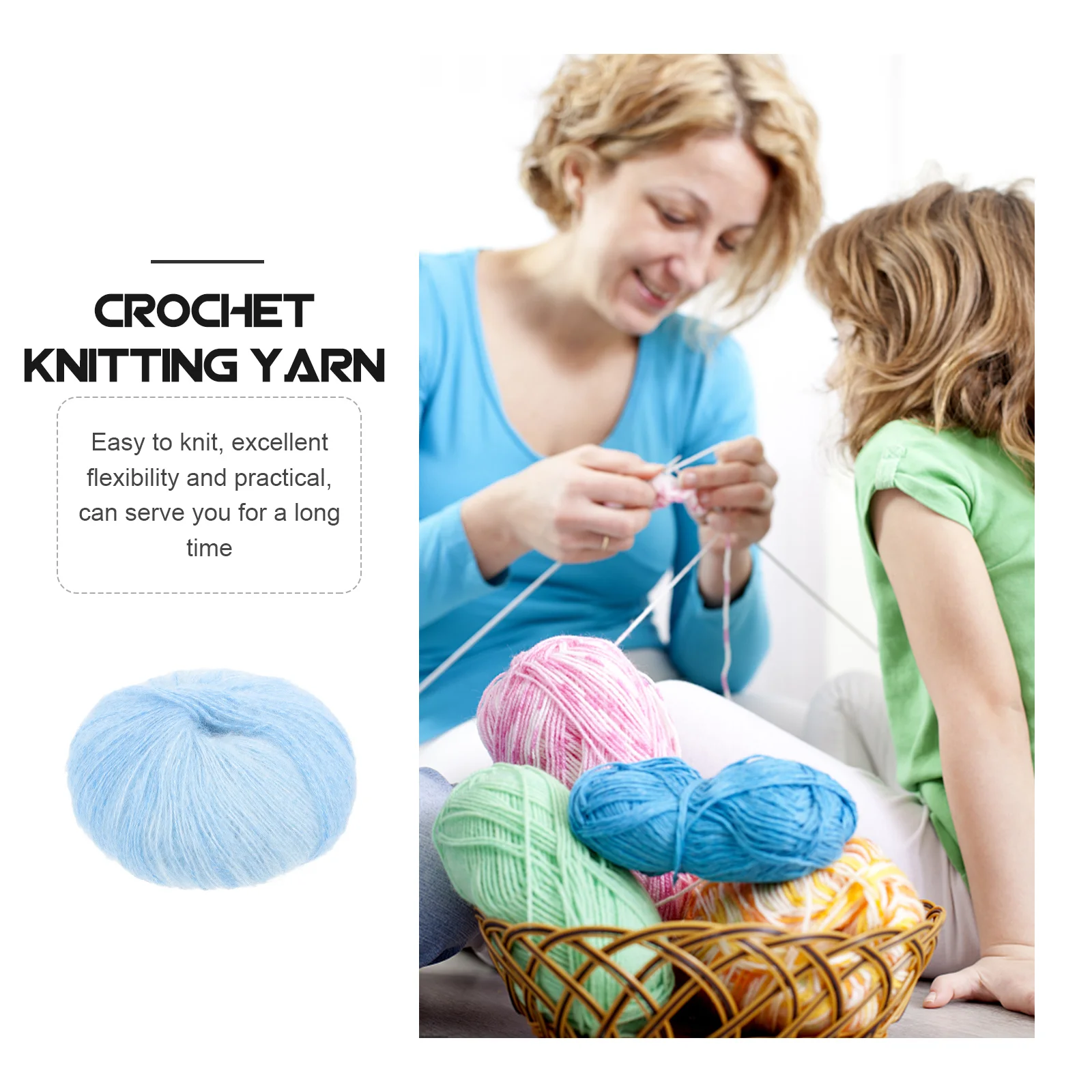 

Wool Yarn for Knitting Colorful Soft Comfortable Hand Knitted Sweaters Scarves DIY Crochet Thread for Knitting Crafts Wide Use