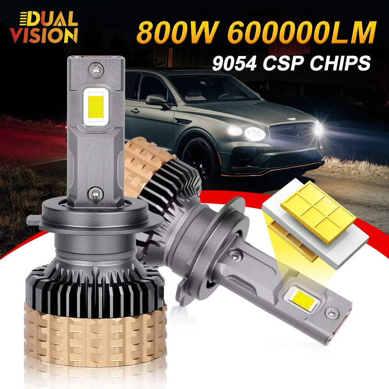 

Dualvision Car Headlight H1 H4 H7 LED H8 H11 9005 HB3 9006 HB4 Led Bulb Canbus Light Automobile Kit H7 Turbo Car Fog Lamp 12V