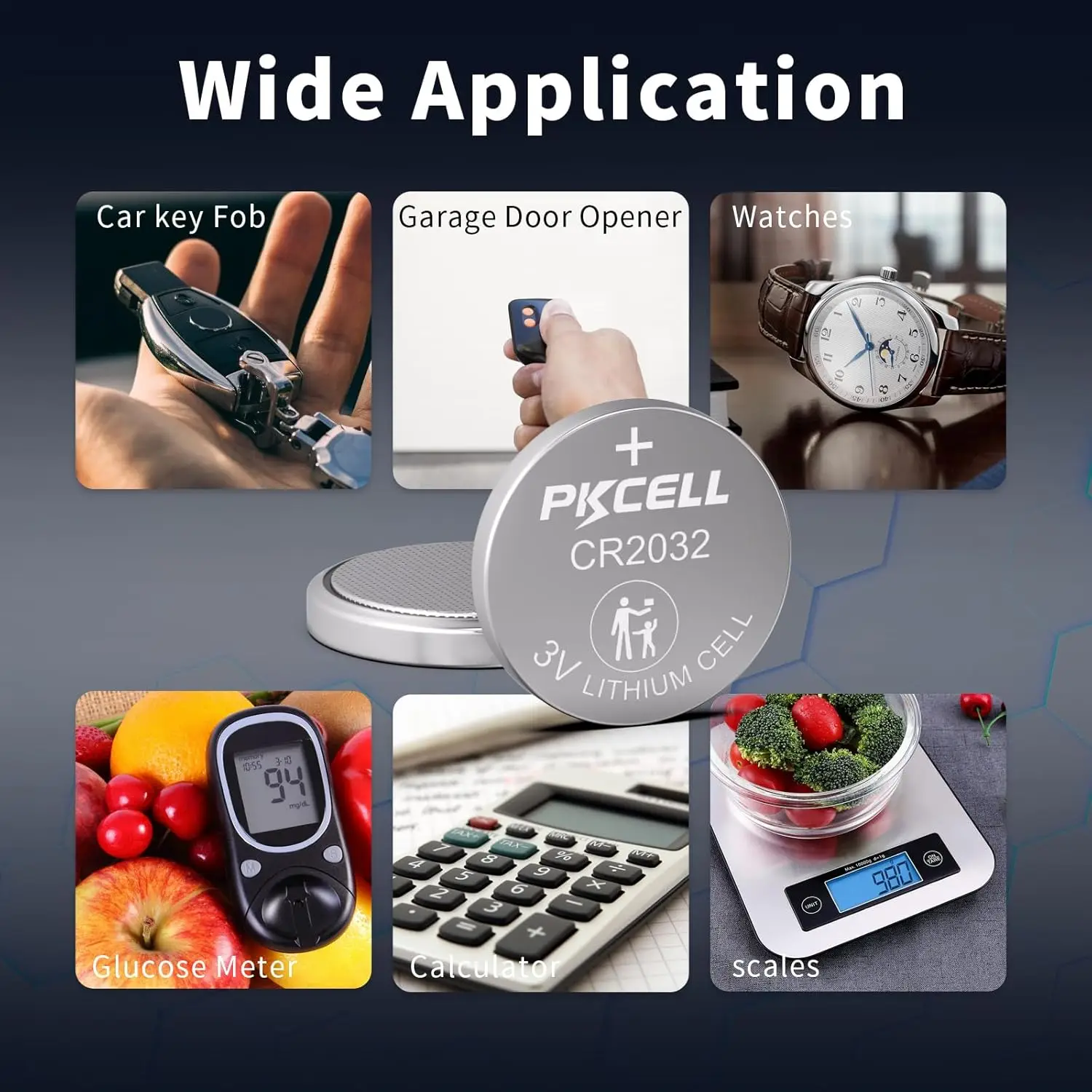 100Pcs PKCELL CR2032 3V button cell 2032 BR2032 DL2032 SB-T15 cr 2032 EA2032C ECR 2032 3V lithium battery coin batteries 220mah