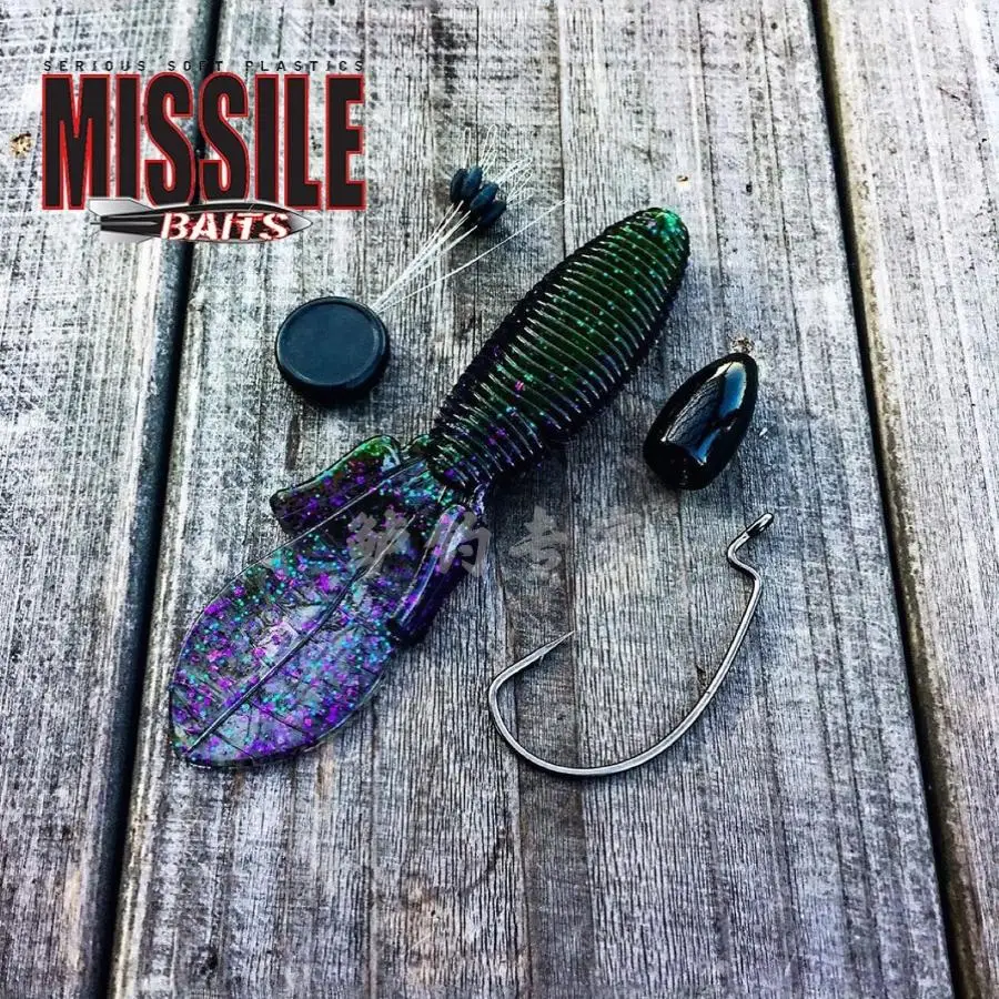 

US imports MISSILEBAIT Baby D Bomb Luya soft bait, Texas jig trailing shrimp
