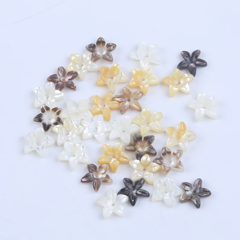 

Hot Sale Natural Mother of Pearl Carving Flower Beads Fashion MOP Shell Jewelry