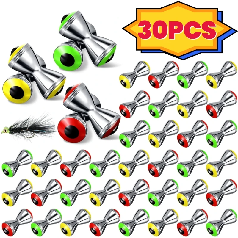 Fishing Fly Dumbbell Eyes Fly Tying Materials Alloy Fly Tying Dumbbell Eyes Fly Tying Barbell Eyes Materials Fishing Lure Tools