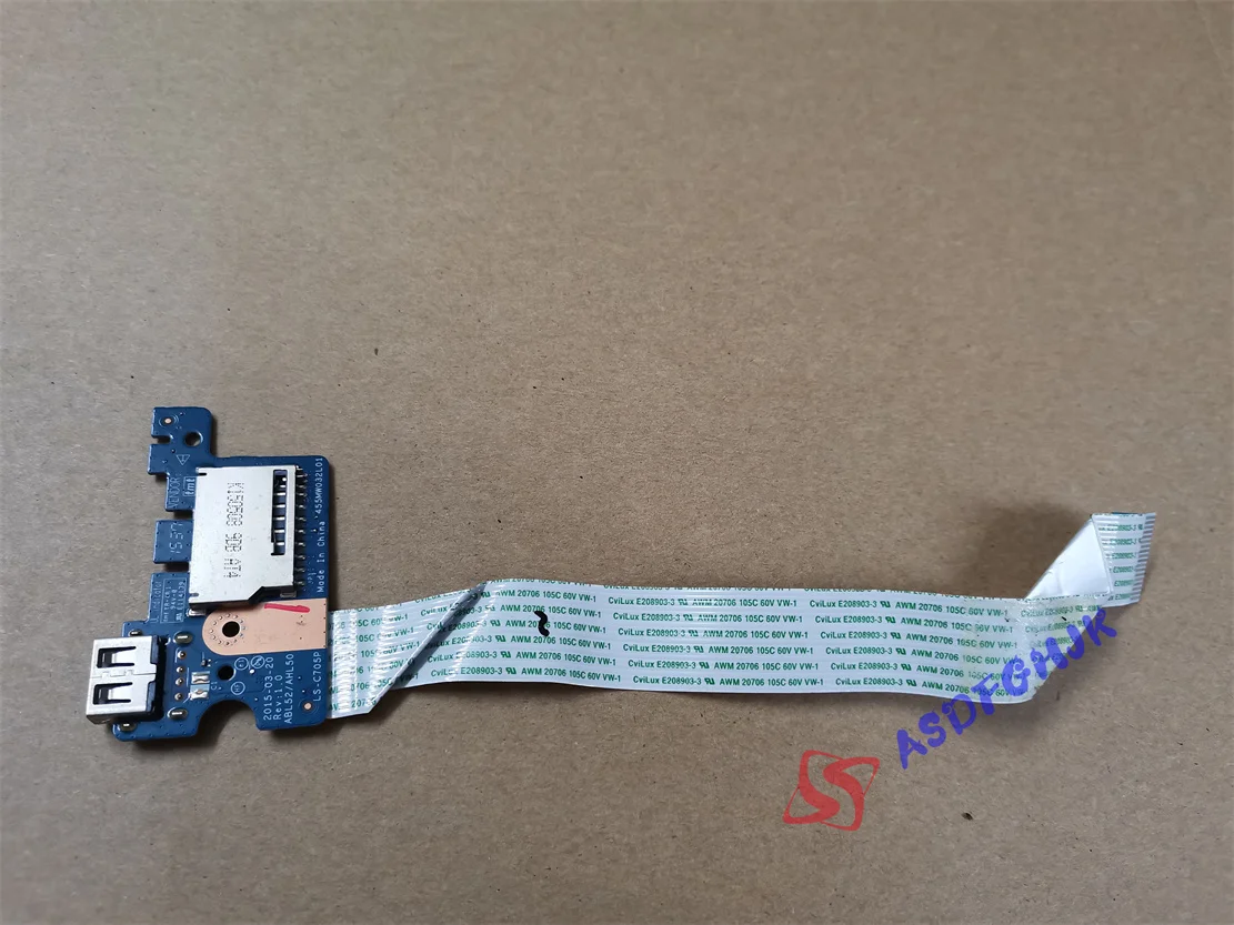 Genuine  LS-C705P FOR HP Pavilion 15-AC/F/Y Card Reader & USB Board w/ Cable NBX0001U000 fully tested