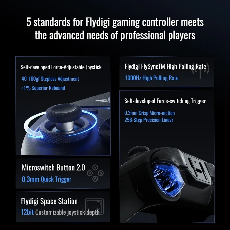 Flydigi Vader 4 Pro Gaming Controller, Force-switchable Tirgger Support, For PC/NS/Mobile/TV Box, PC Gamer PS