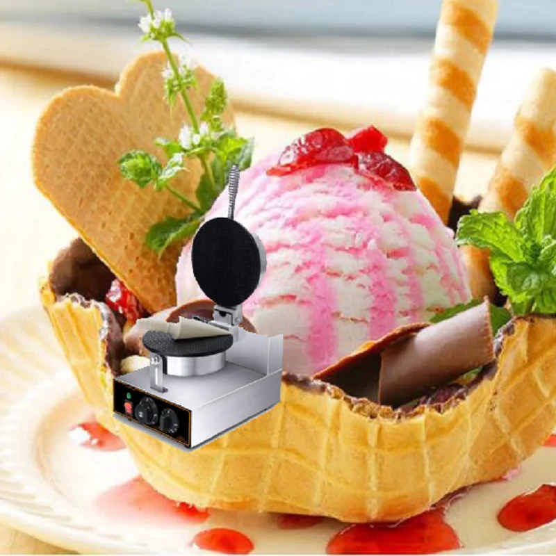 Commercial Iron Machine New Condition Baking Tool For Ice Cream Cone Waffle Maker Shape Roller Restaurant Use