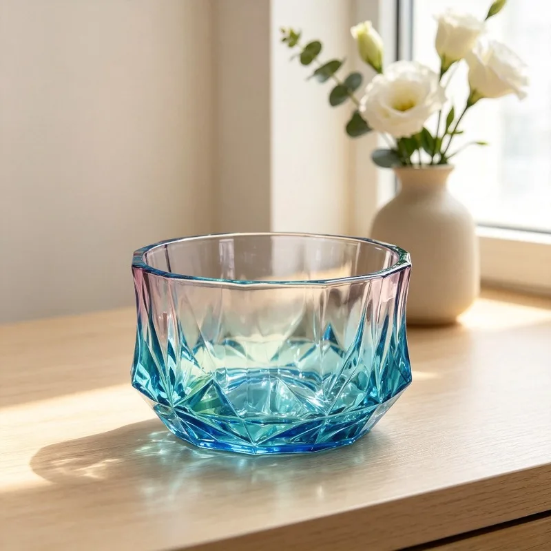 Resin silicone mold, rhombic circular bowl-shaped mold, gypsum glue-dripping tabletop storage flower pot, DIY mold