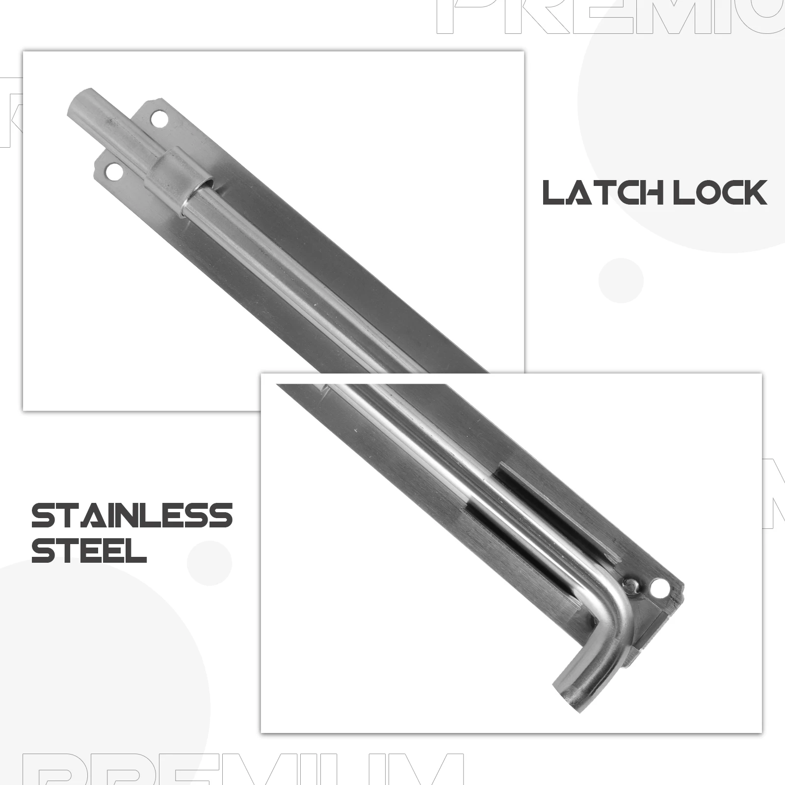 

Door Bolt Fence Gate Hardware Lock for Drop Rod Latch Stainless Steel Slide Bolts