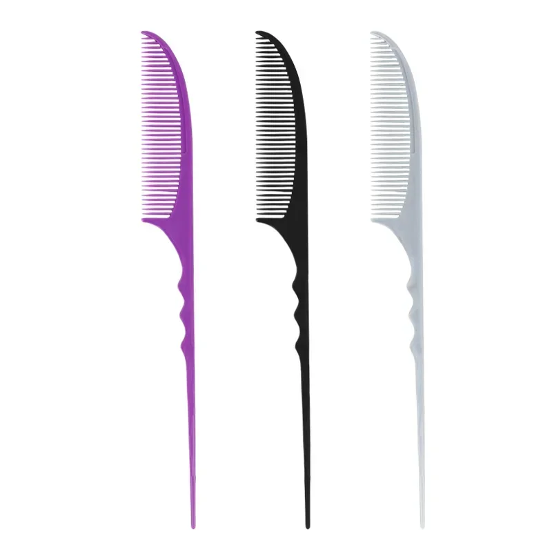 1PC Barber Anti-Static Hair Comb Hairstyling Rat Tail Hairbrush Moon Style Comb Salon Dyeing Haircutting Hairdressing Tools