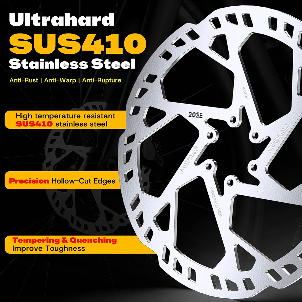 BUCKLOS 2.3MM E-Bike Brake Disc 220MM Electric Bicycle Rotor 140/160/180/203MM Dirt Bike Disc Brake Rotor For Surron Segway Tala