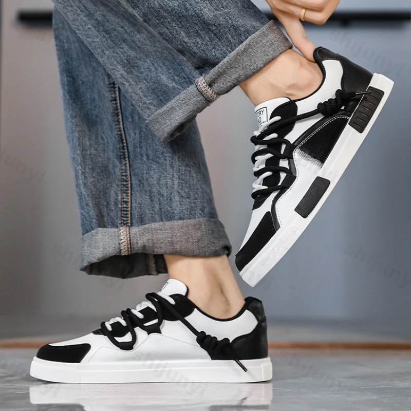 

Large Size Men's Board Shoes Spring Autumn New Trend Vintage Comfort Casual Shoes Outdoor Non Slip Lace Up Height Increase Flats