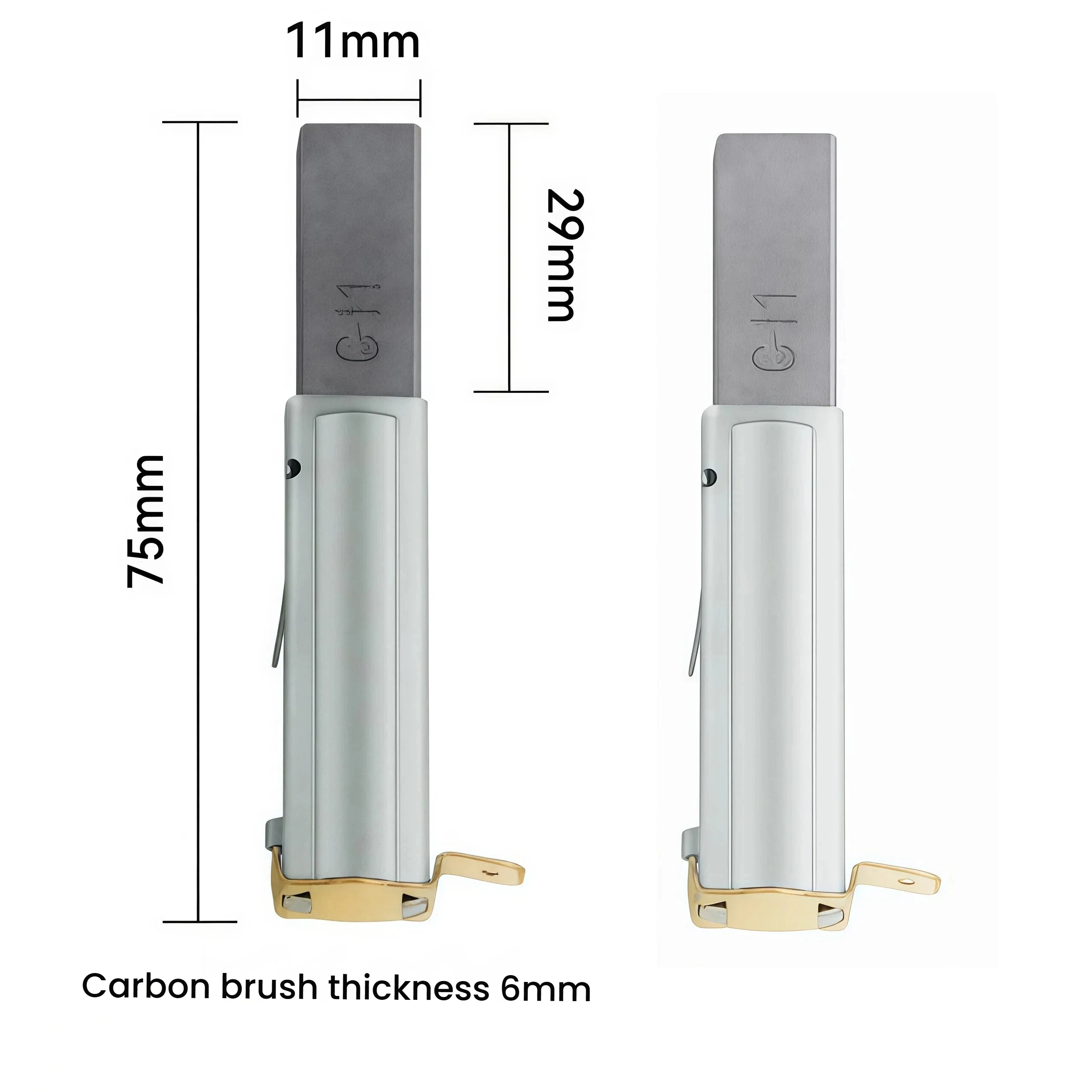 Wear-Resistant Durable Motor Carbon Brush Accessories for Vacuum Cleaners Compatible with Yunba Vacuum Cleaner Motor Carbon Brus
