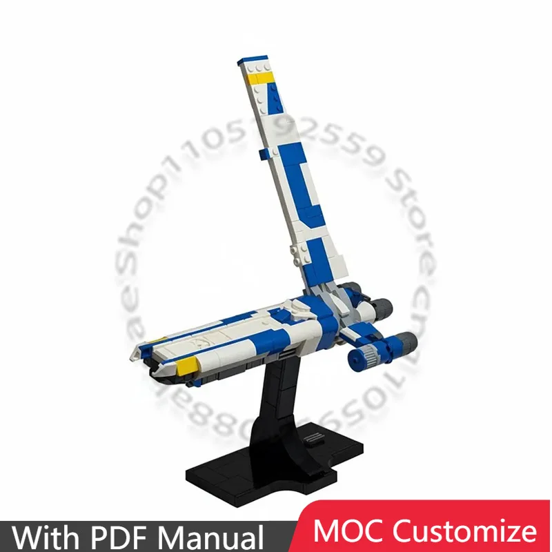 

417 деталей: Конструктор MOC «Звездный боевой корабль Мантис» (космический корабль), модульная модель из строительных блоков, креативная игрушка для детей, подарок на Рождество