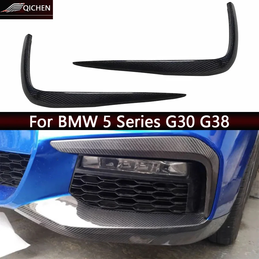 

Для BMW 5 серии G30 G38 530i 540i передний бампер автомобиля из углеродного волокна, ветровой нож, сплиттер, спойлер Canard, воздушный нож, объемная отделка