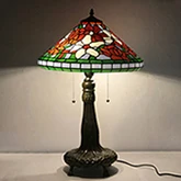 16 Inch European Retro Style Tiffany home Table Lamp with Colorful Floral Pattern Stained Glass lamp