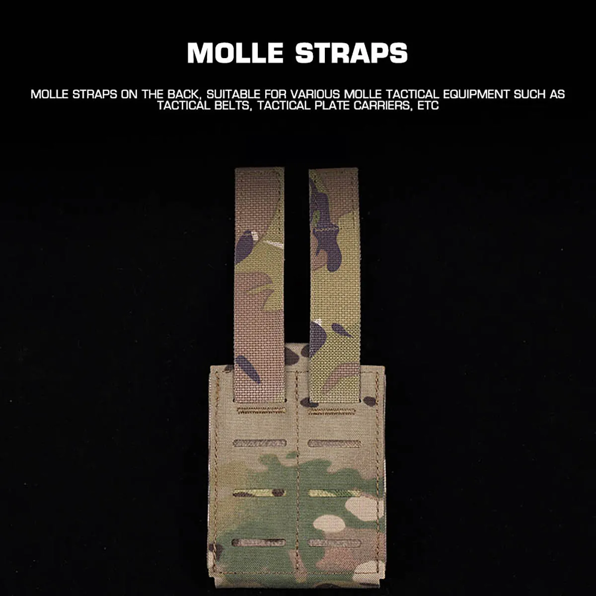 ATTACKER Rifle Single Mag Pouch AR-15 5.56 .223 AK 7.62 .308 Magazine Holster Molle SR-25 Elastic Hold Mag Carrier - view 6