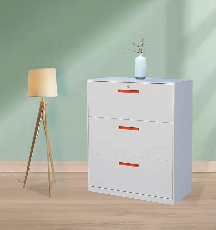 #￥forJF-LC03N Knock-Down Lateral Filing Cabinet 4 Drawers Steel Cabinet Vertical Cupboard