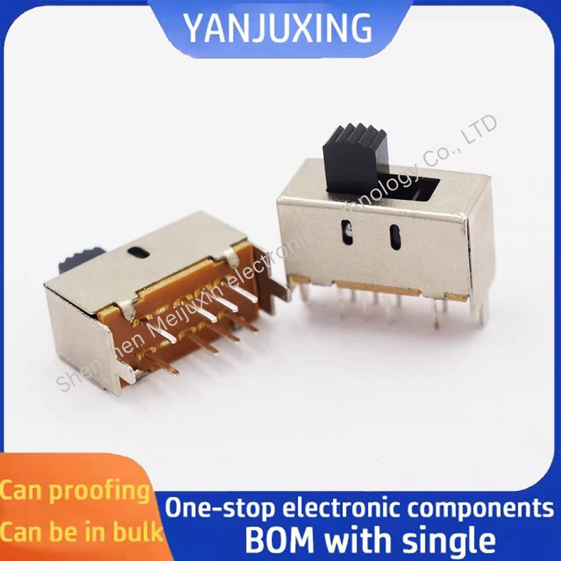 5pcs/lot SS-23E01 toggle switch sliding switch 2P3T three-position eight-pin audio amplifier switch toy switch