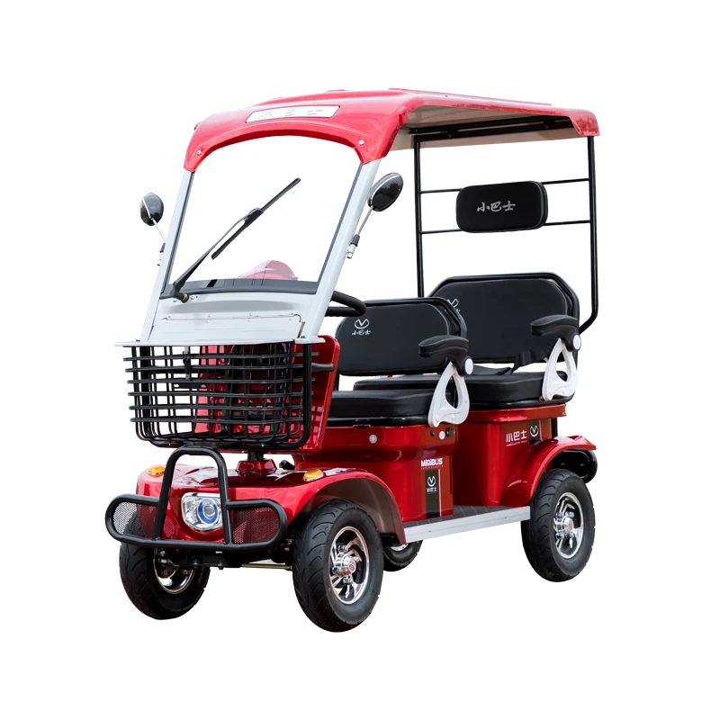 

[Надельный вариант] Электрическая четырехколесная машина MinibusE6. Навес, четырехместный. для надежных прогулок, пожилых людей, детей. 650 Вт