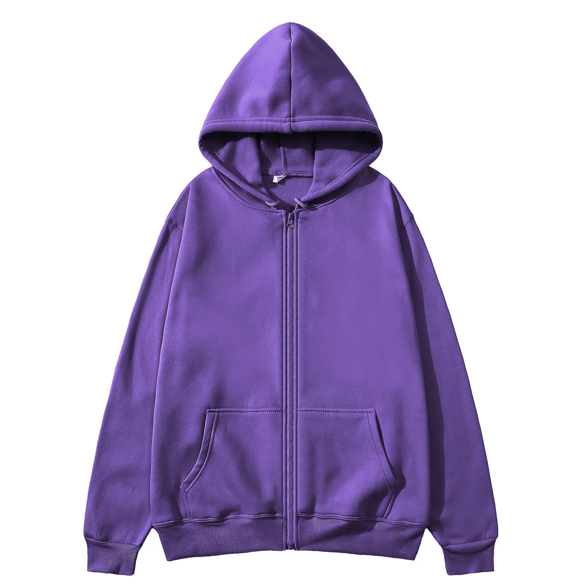 2025 Neue Mode Reißverschluss-Hoodies Damen/Herren Modischer Langarm-Kapuzenpullover Lässige Herbst-Winter-Sportbekleidung Einfarbige Kleidung – Detail 13