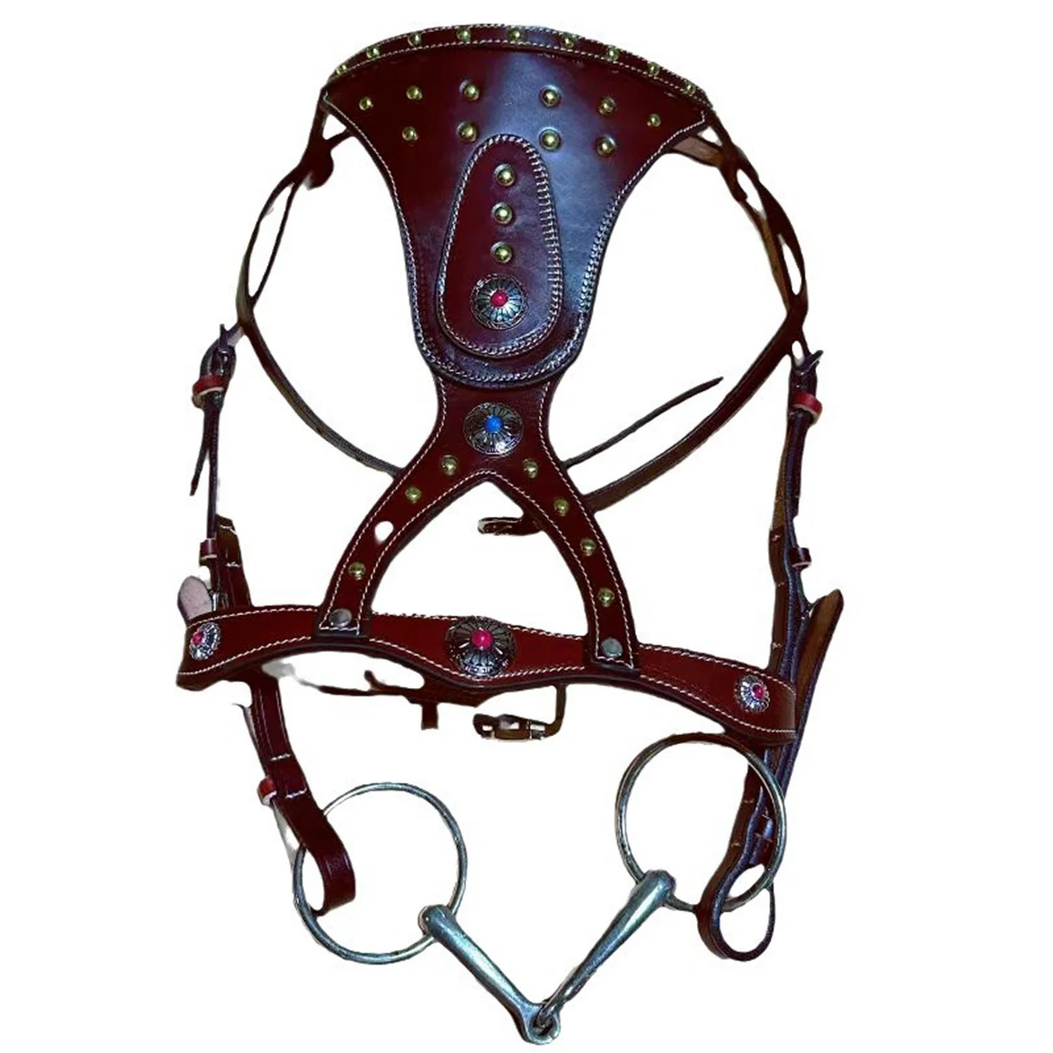 Endurance Horse Riding Bridle Endurance Horse Red Leather Bridle High Quality Premium Rub international