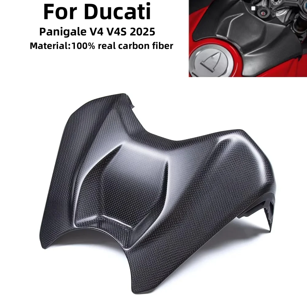 

FOR DUCATI Panigale V4 V4S 2025 Carbon Fiber Front Fuel Tank Cover Battery Covers Motorcycle Fairings Modified Accessory Parts