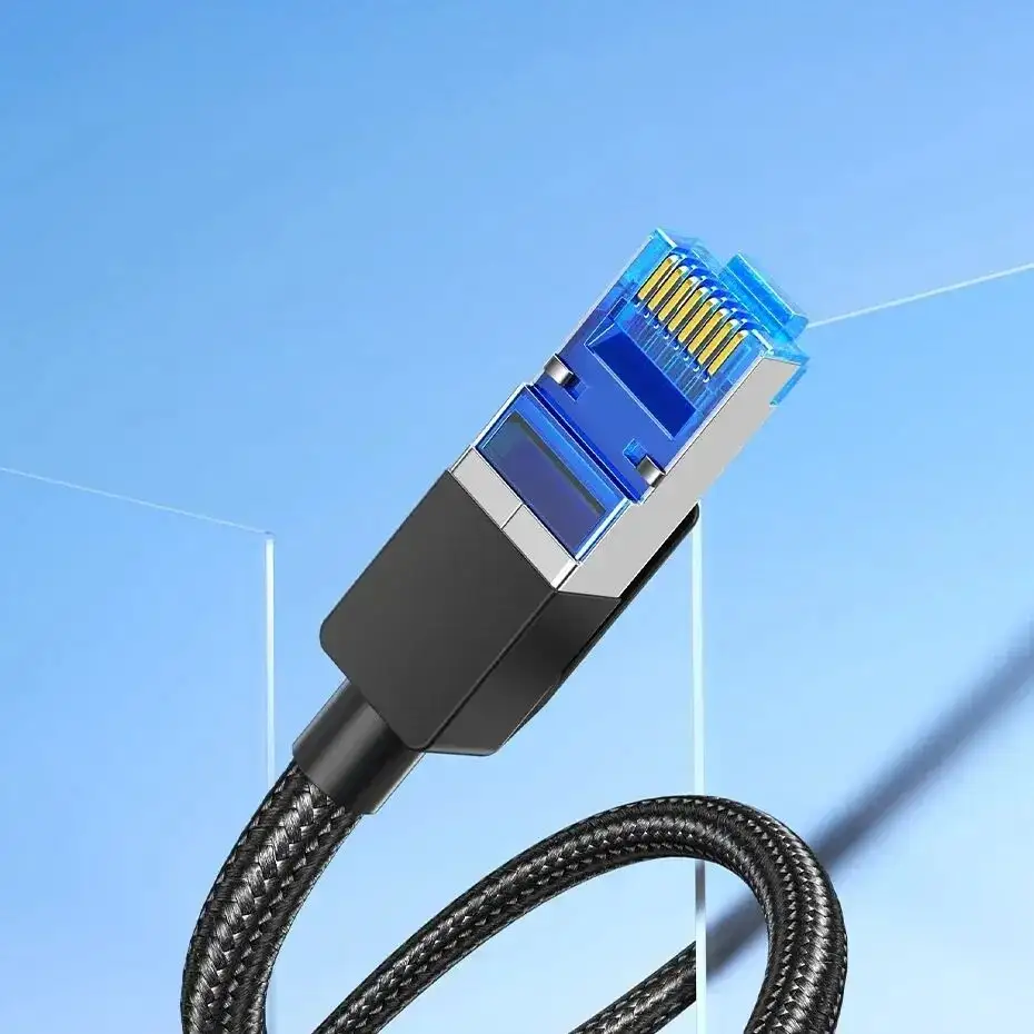 يوجرين كابل إيثرنت CAT8 40Gbps 2000MHz شبكة قطن محبوك كابل لان إنترنت لكمبيوتر محمول PS 4 راوتر RJ45 كابل 2023 جديد - 2