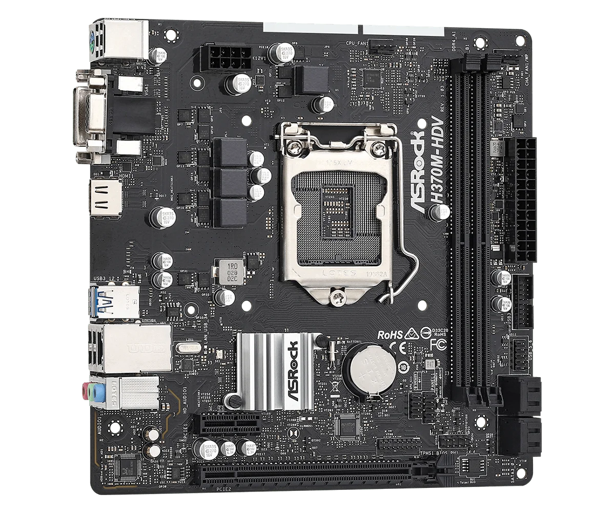ASROCK H370M-HDV placa-mãe H37 - Intel Cpu Core I9 avaliação e preço