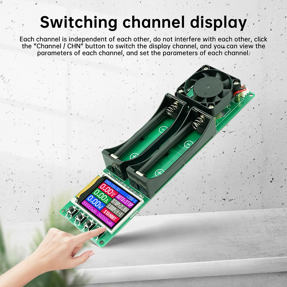 18650 Battery Test Digital Display Type C Lithium Battery Power Detector Module Battery Capacity Internal Resistance Tester