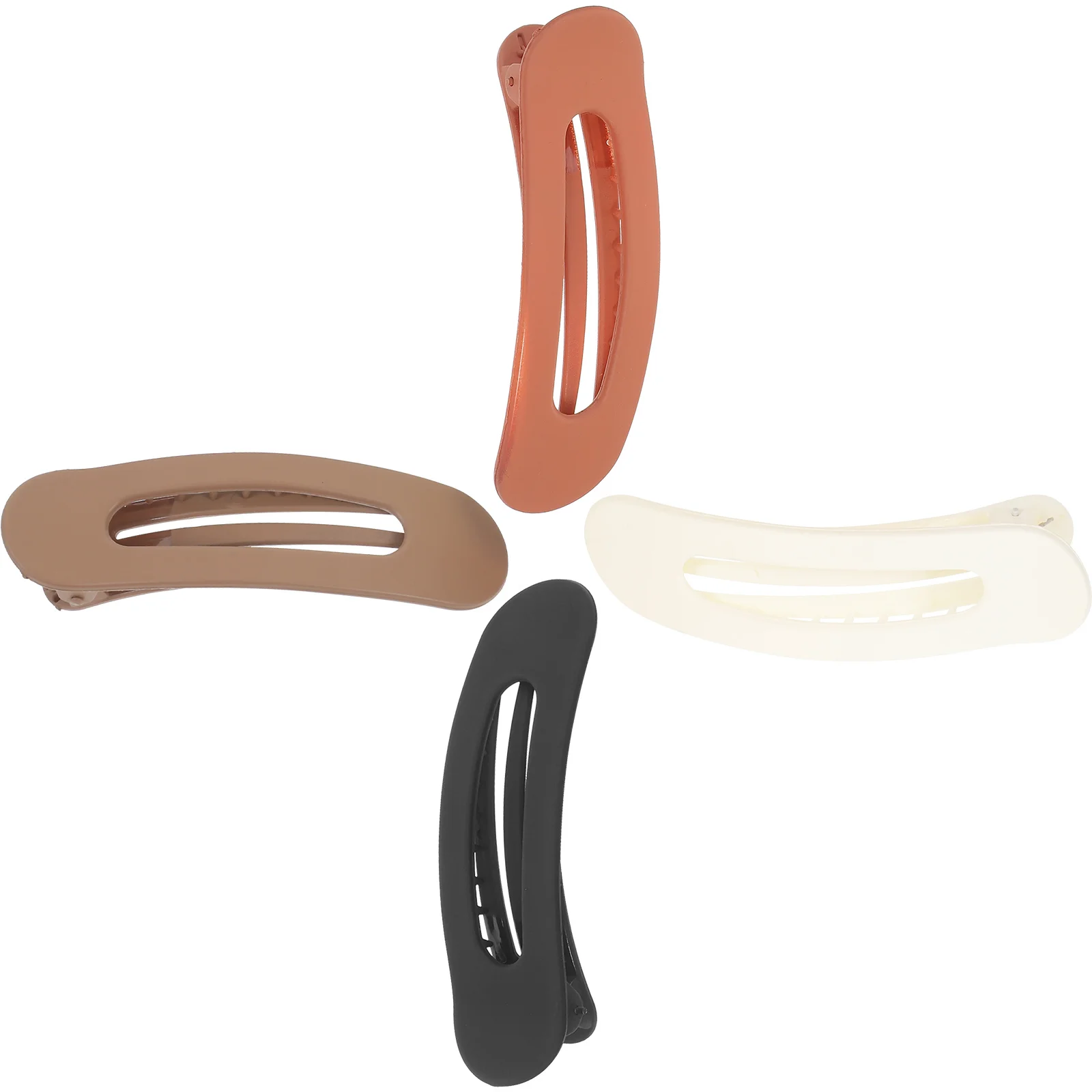 

4Pcs Flat Hair Clips Women French Style Accessories Matte Finish Trendy Alligator Clips for Styling Hair Barrettes for Women