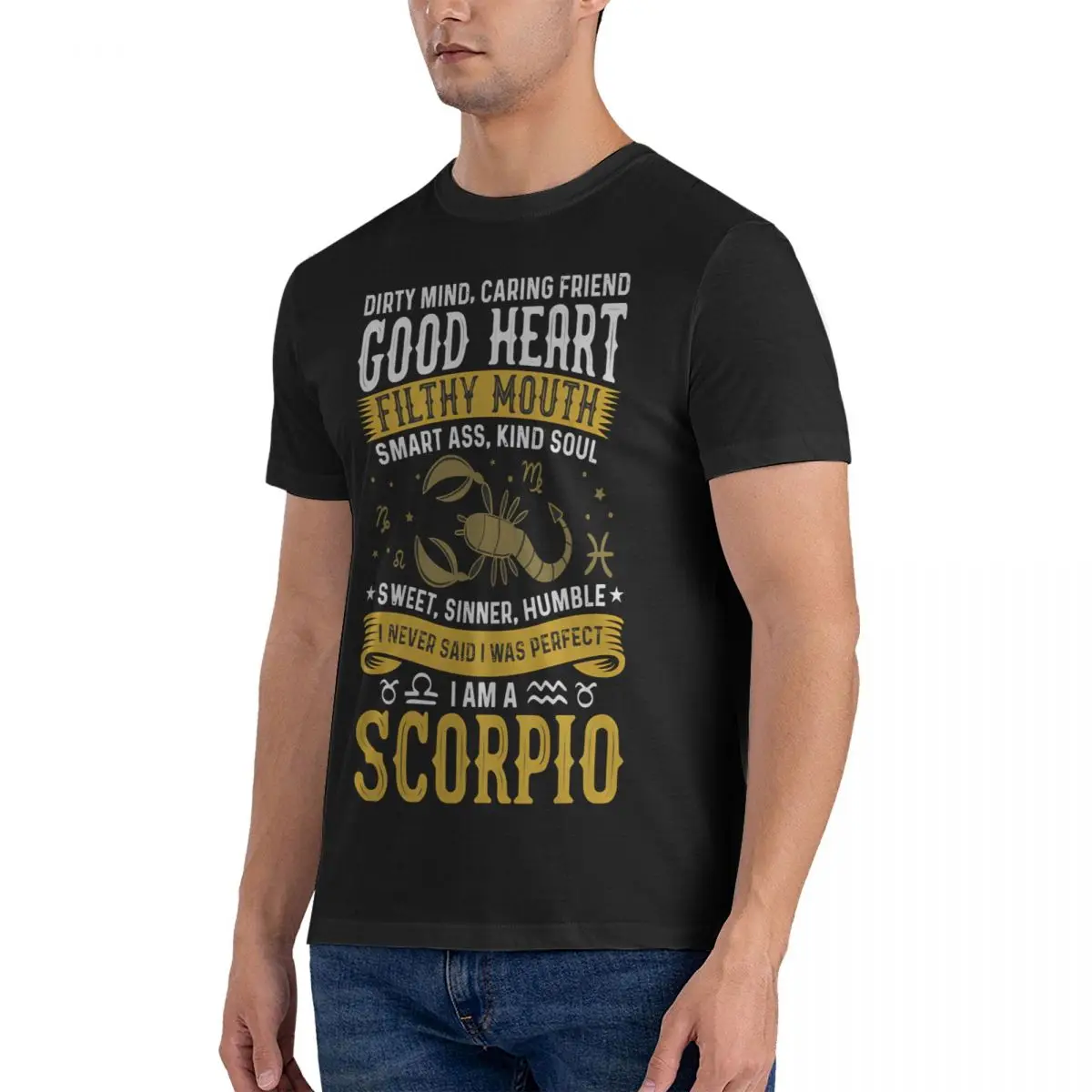 Bravery Vibrant Performance Level Cool Scorpion For Fans T-Shirts for Men S-Scorpions Amazing Cotton Tee Shirt Round Collar Tops