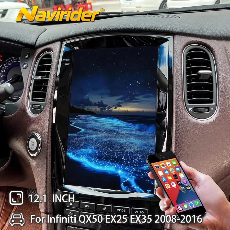 Smart Screen For Infiniti QX50 EX25 EX35 2008-2016 Android 15 Bluetooth Carplay 4G Head Unit Touch Screen Navigation Car Radio