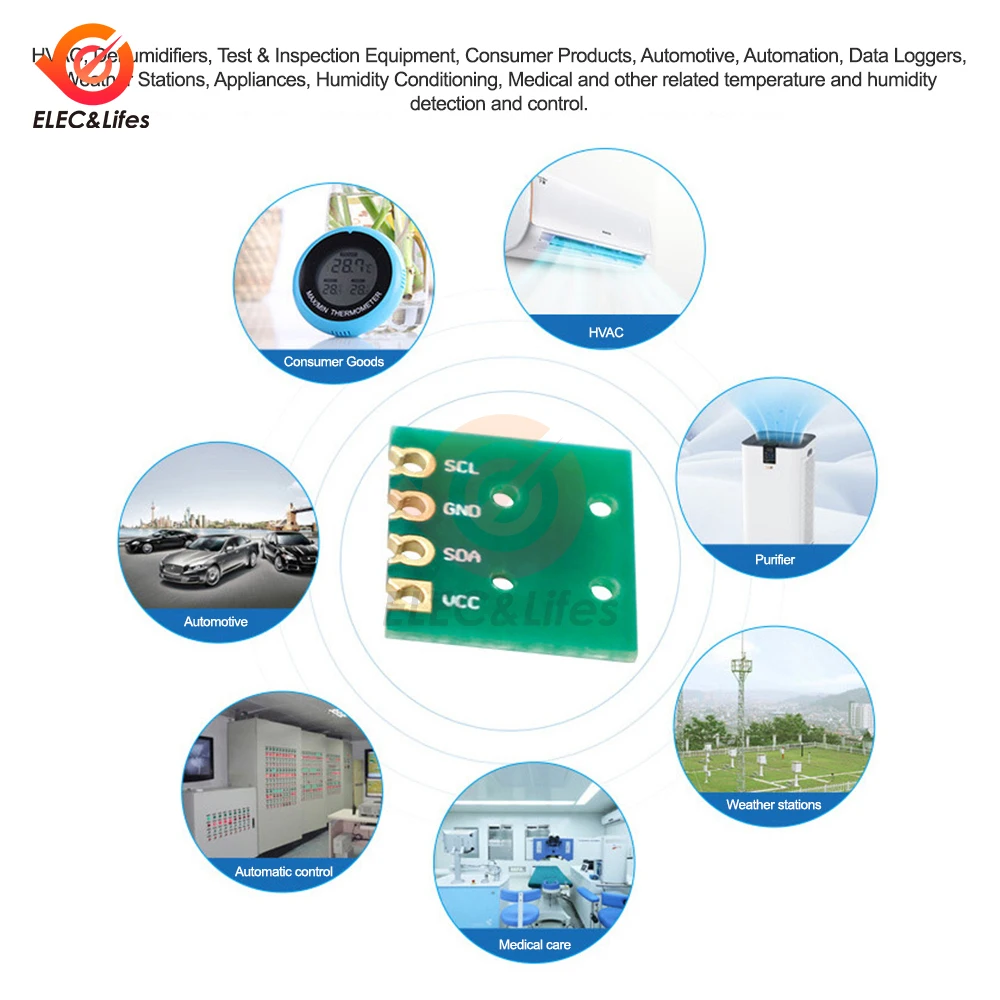 AHT21 High Precision Digital Temperature and Humidity Sensor Measurement Module I2C Communication Replace SHT20 FOr Arduino